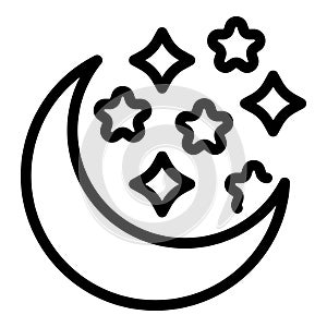 Nighttime icon outline vector. Sleeping regimen