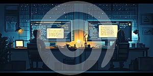 Coding Night: Programmers Working Late