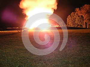 Nighttime reenactment in Pilot Knob, Missouri