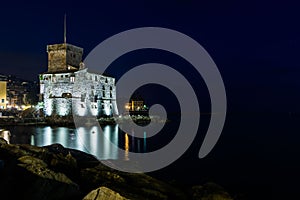 Nightview on the castle on the sea
