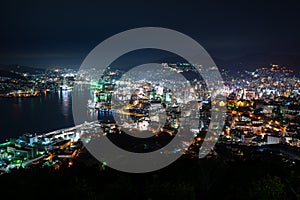 Nightview of Nagasaki Bay