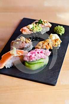 Nigiri sushi mix photo