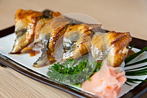 Nigiri sush unagii grilled eel