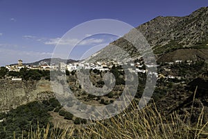 Niguelas, white and charming village in Alpujarras, Granada, Spain