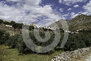 Niguelas, white and charming village in Alpujarras, Granada, Spain