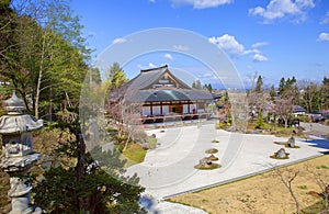 Niigata, Japan, garden in Gokoku-ji Temple.