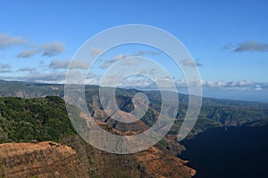 Niihau Viewpoint in Waimea Canyon State Park on Kauai Island in Hawaii