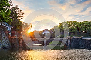 Nijubashi bridge in front of Tokyo Imperial palace in Tokyo, Japan