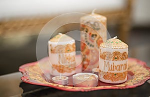 Nikah Mubarak Henna personalised Candles