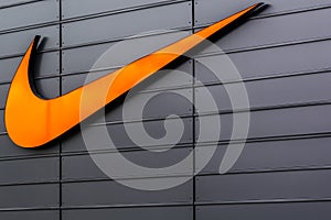 Nike Swoosh Logo at Metzingen Outlet Shopping Complex in Germany