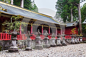 Nikko Toshogu Shrine temple in Nikko at autumn