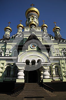 Nikolaev Cathedral - an Orthodox temple in Kiev, the main building of the complex Pokrovsky monastery