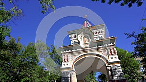 Nikolaev Triumphal Gate Arch of Cesarevich Nicholas in the summer
