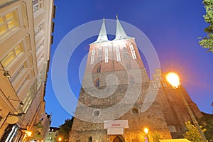 Nikolaikirche church cityscape Berlin Germany