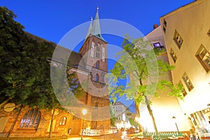 Nikolaikirche church cityscape Berlin Germany