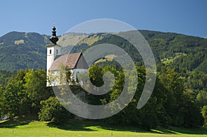 Nikolaus Kirche (Saint Nicholas church) near Golling an der Salzach, Salzburg, Austria