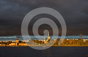 Nikolo Medvedsky Monastery in sunrise