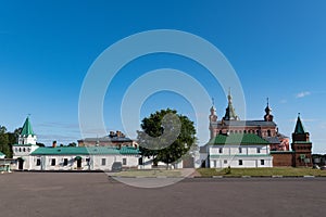 Nikolsky Monastery on the bank of the Volkhov river in Staraya Ladoga, Russia