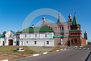 Nikolsky Monastery on the bank of the Volkhov river in Staraya Ladoga, Russia