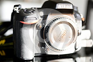 Nikon D7100 dls camera in closeup