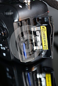 Nikon D7100 dls camera in closeup photo