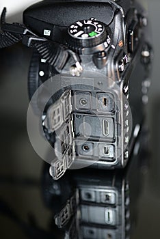 Nikon D7100 dls camera in closeup
