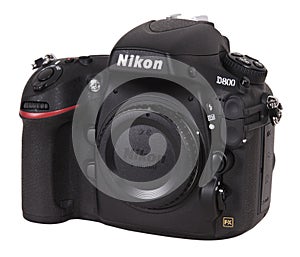 Nikon D800 SLR Digital Camera Isolated on White