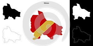 Niksic outline map