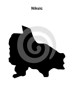 Niksic outline map