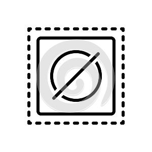 Black line icon for Nil, nothing and none photo