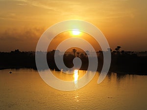 Nil river sunset