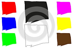 Nilai city (Malaysia) map vector illustration, scribble sketch Nilai map