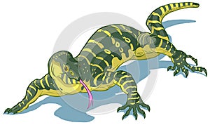 Nile Monitor Lizard Vector clip art cartoon illustration
