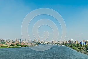 Nile River and Cairo panorama