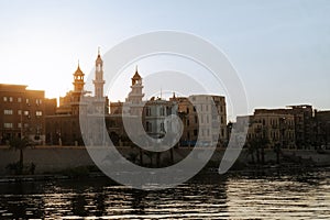 Nile River Serenity: Luxor Port at Dawn