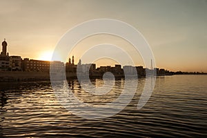 Nile River Serenity: Luxor Port at Dawn