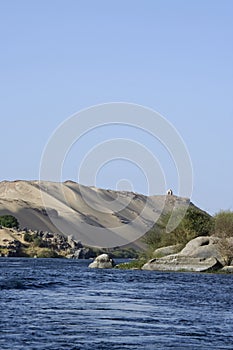 Nile Rivers ,dunes and tombs,Aswan