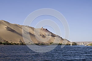 Nile Rivers ,dunes and tombs,Aswan