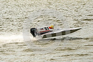 Nils Slakteris in powerboats racing at European championship