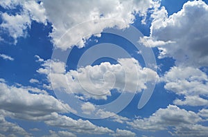 Nimbostratus white clouds in the blue sky natural background beautiful nature