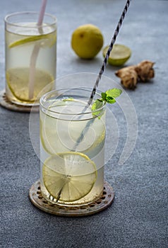 Shikanji / nimbu pani is a popular cold drink from India photo