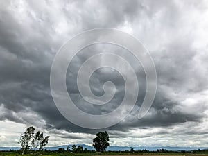 Nimbus clouds ,Dark Ominous Sky