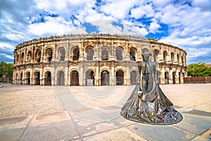 Nimes Amphitheatre historic landmark view photo