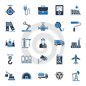 Industrial Isolated Vector Icons that can be easily modified or edit