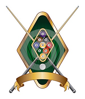 Nine Ball Emblem Design Banner