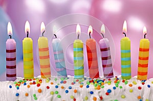 Nine birthday candles photo