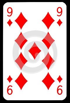 Nine of diamonds playing card