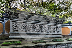 Nine-Dragon Wall at Fayu Temple in Mount Putuo Island