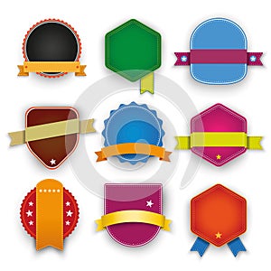 Nine Empty Sale Labels