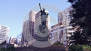 A Nine-foot Replica of the Statue of Liberty in Buenos Aires, Argentina.